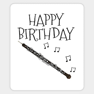 Oboe Happy Birthday Oboist Woodwind Musician Magnet